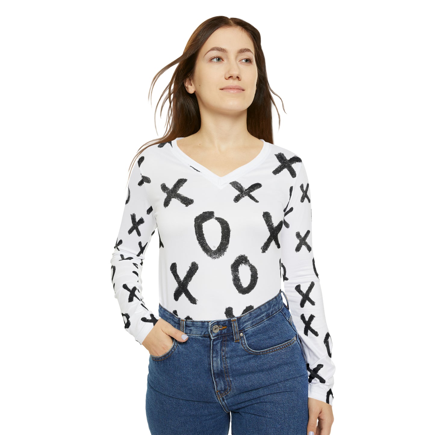 Cion Walterine - Women's Long-Sleeve V-neck Shirt