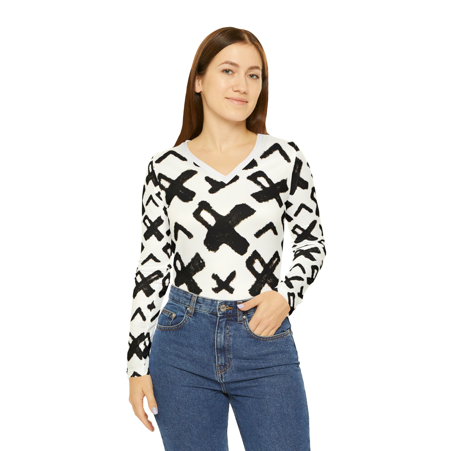 Cion Ethelbert - Women's Long-Sleeve V-neck Shirt