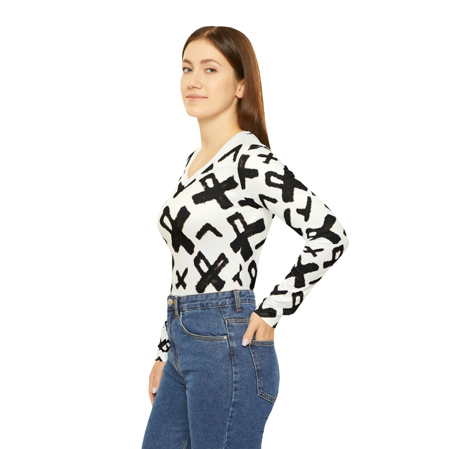 Cion Ethelbert - Women's Long-Sleeve V-neck Shirt