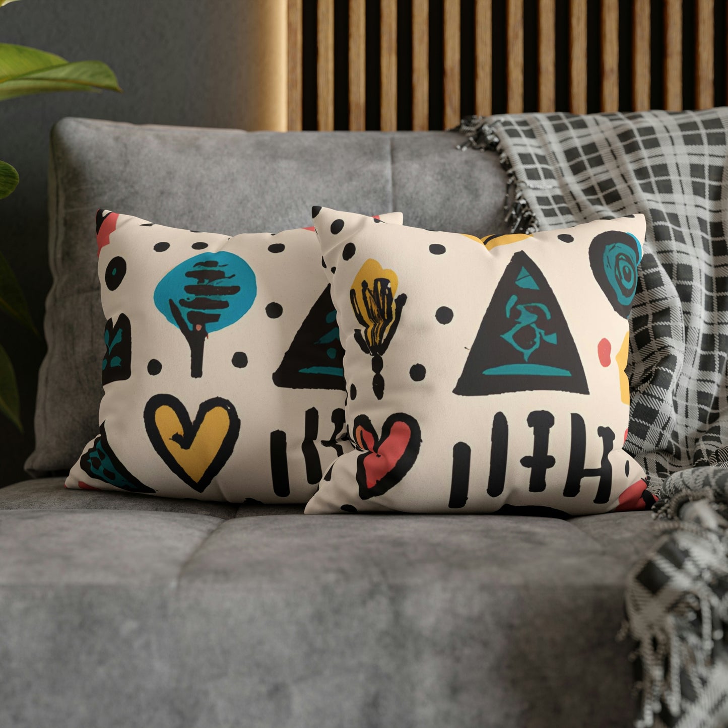 Gestura Getrude - Faux Suede Square Pillow Case