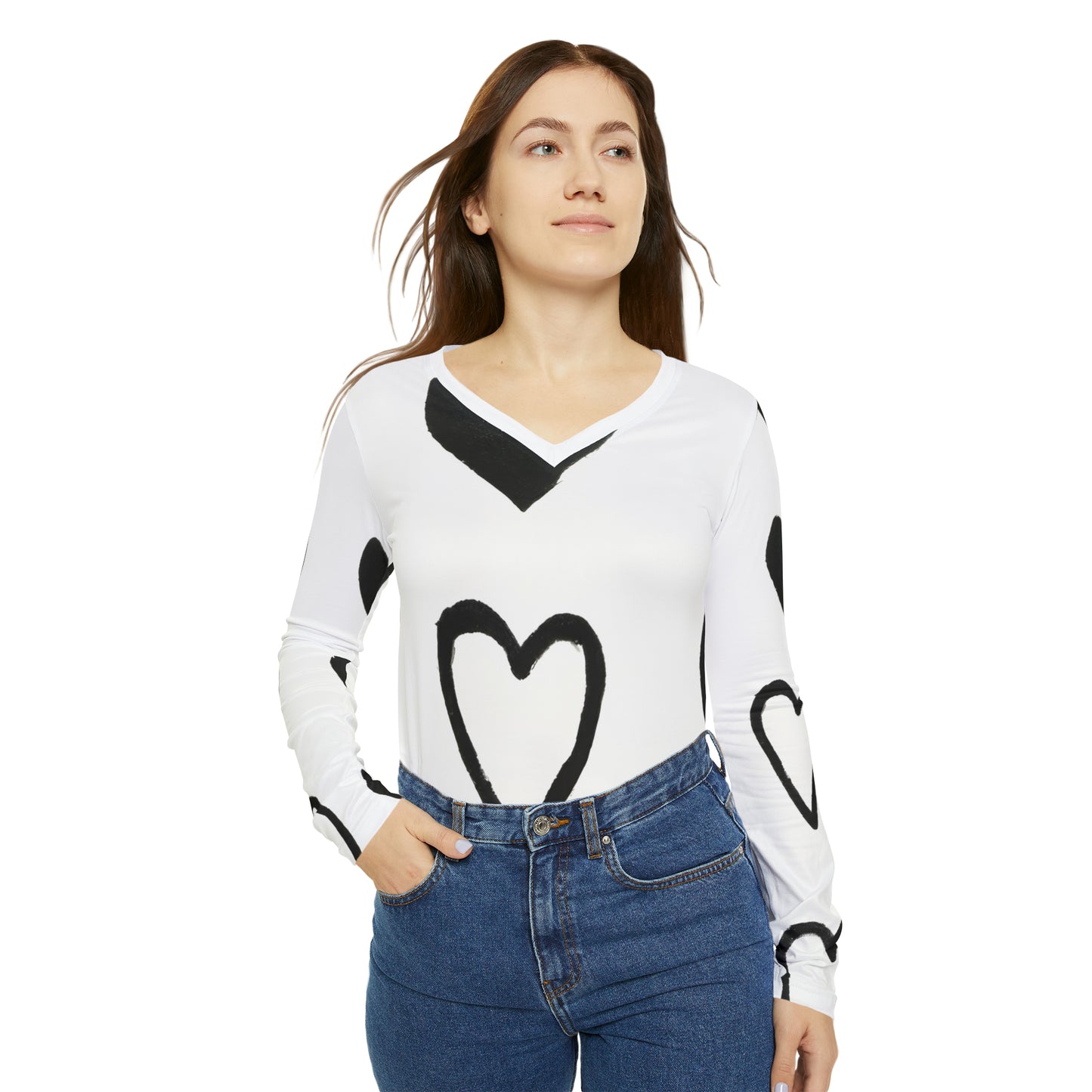 Cion Irene - Women's Long-Sleeve V-neck Shirt