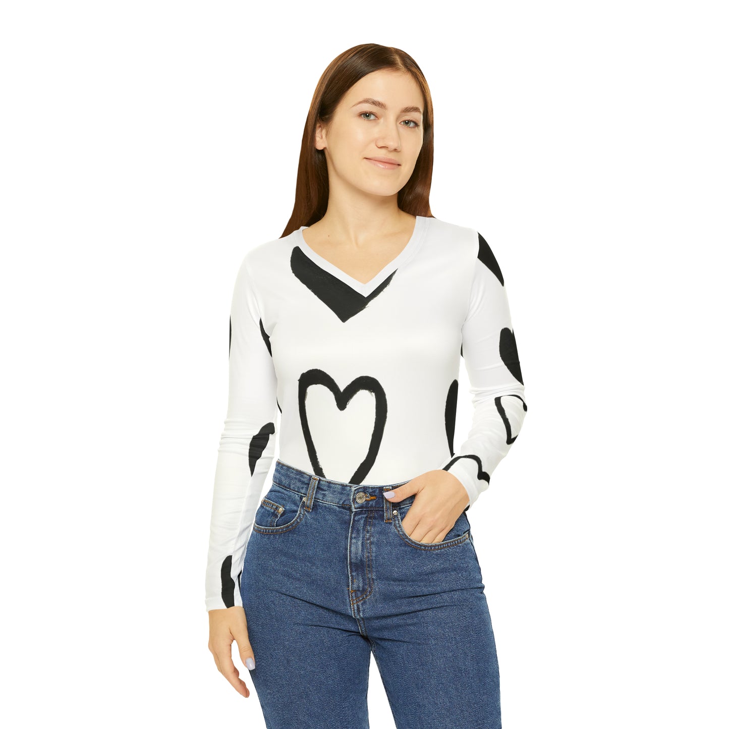 Cion Irene - Women's Long-Sleeve V-neck Shirt