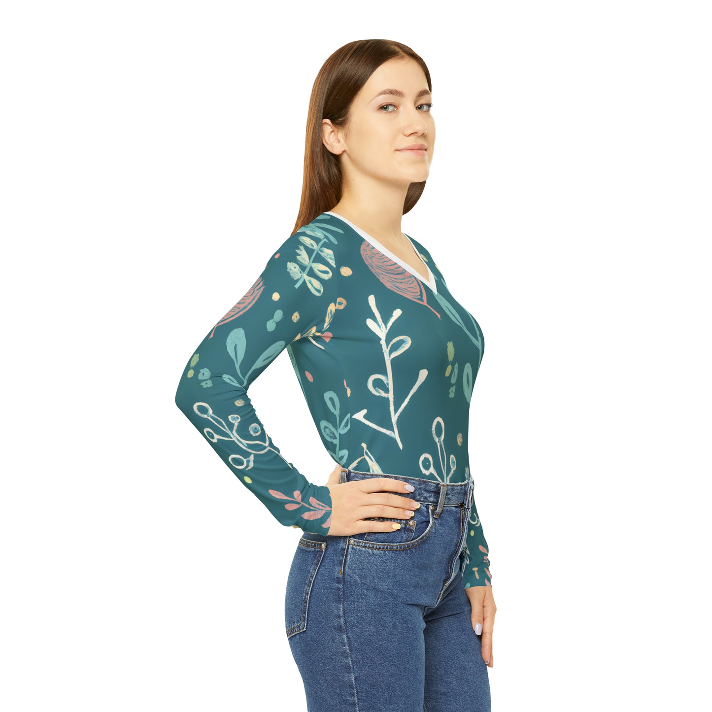Planda Elsie - Women's Long-Sleeve V-neck Shirt