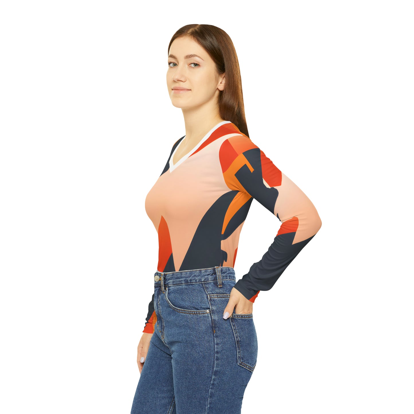 Gestura Ivy - Women's Long-Sleeve V-neck Shirt