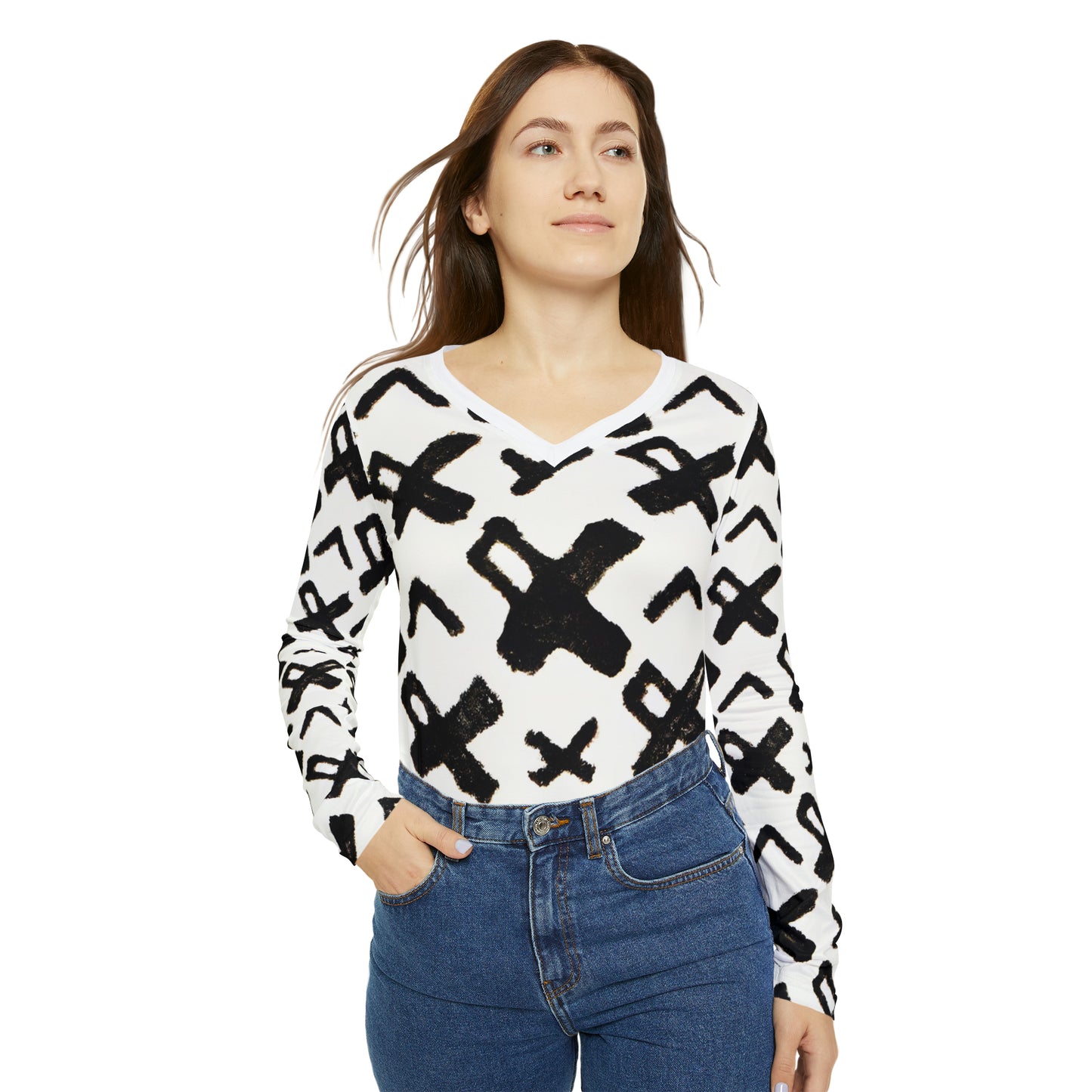 Cion Ethelbert - Women's Long-Sleeve V-neck Shirt