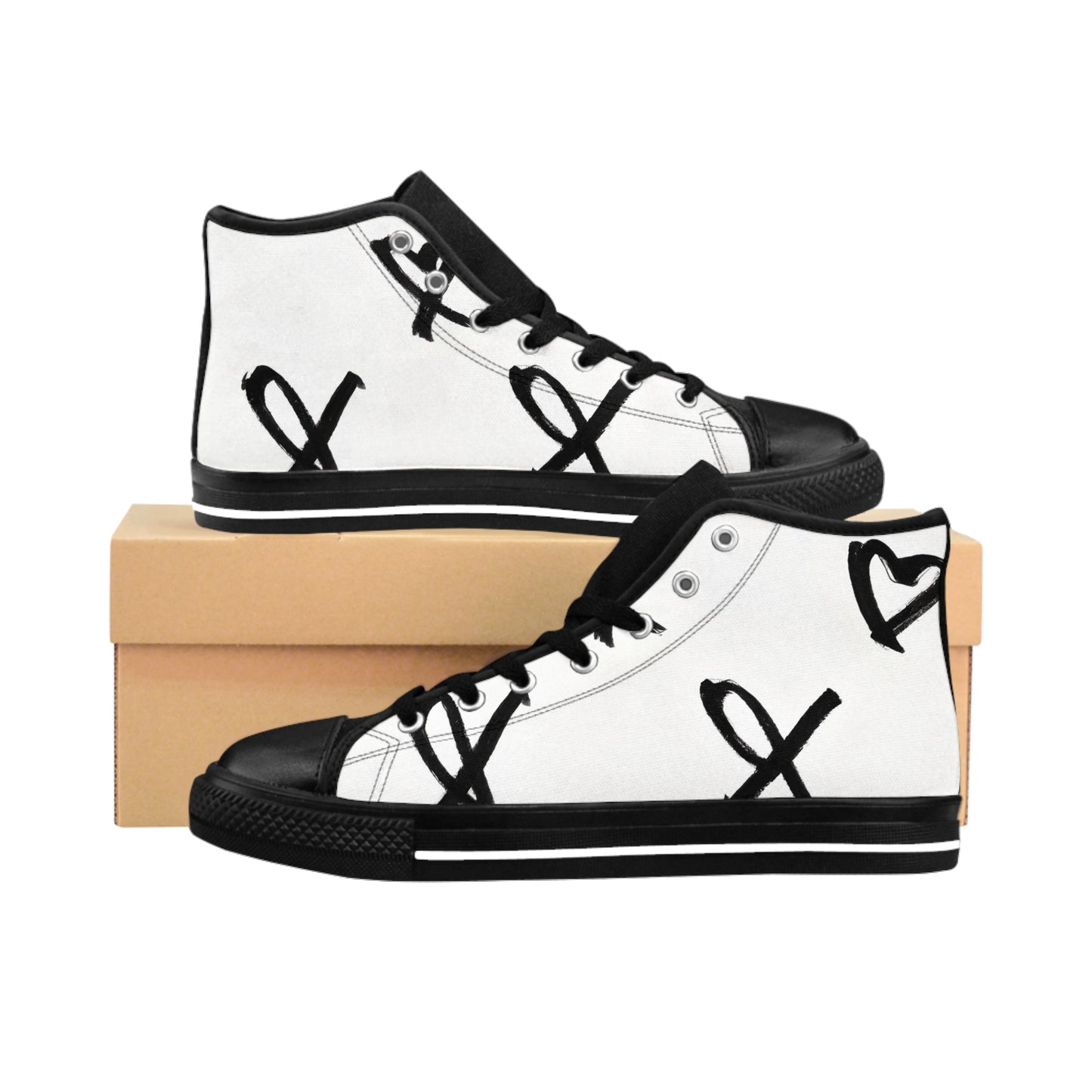 Cion Evelyn - Women's Classic HIgh-Top Sneakers