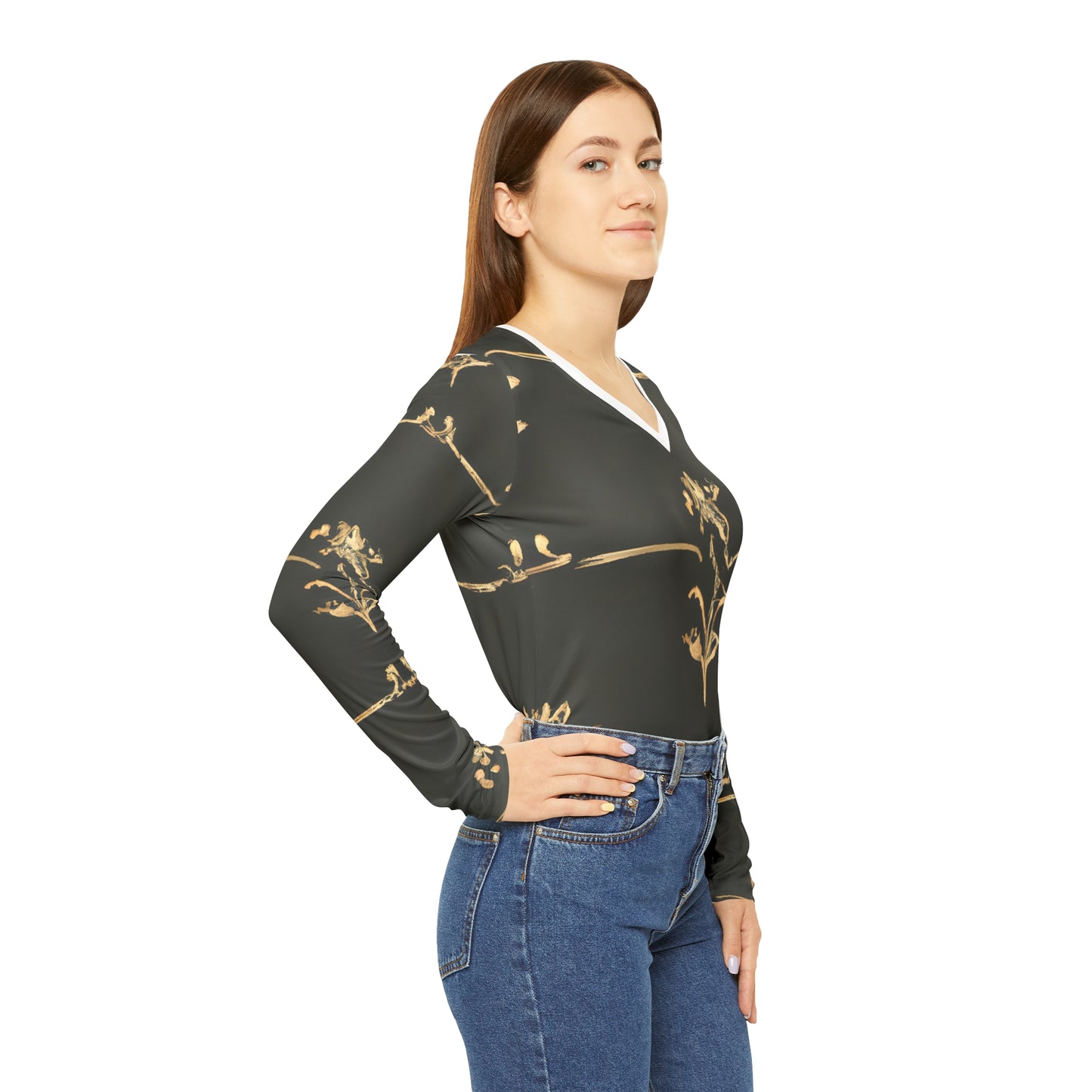 Iristo Shirley - Women's Long-Sleeve V-neck Shirt