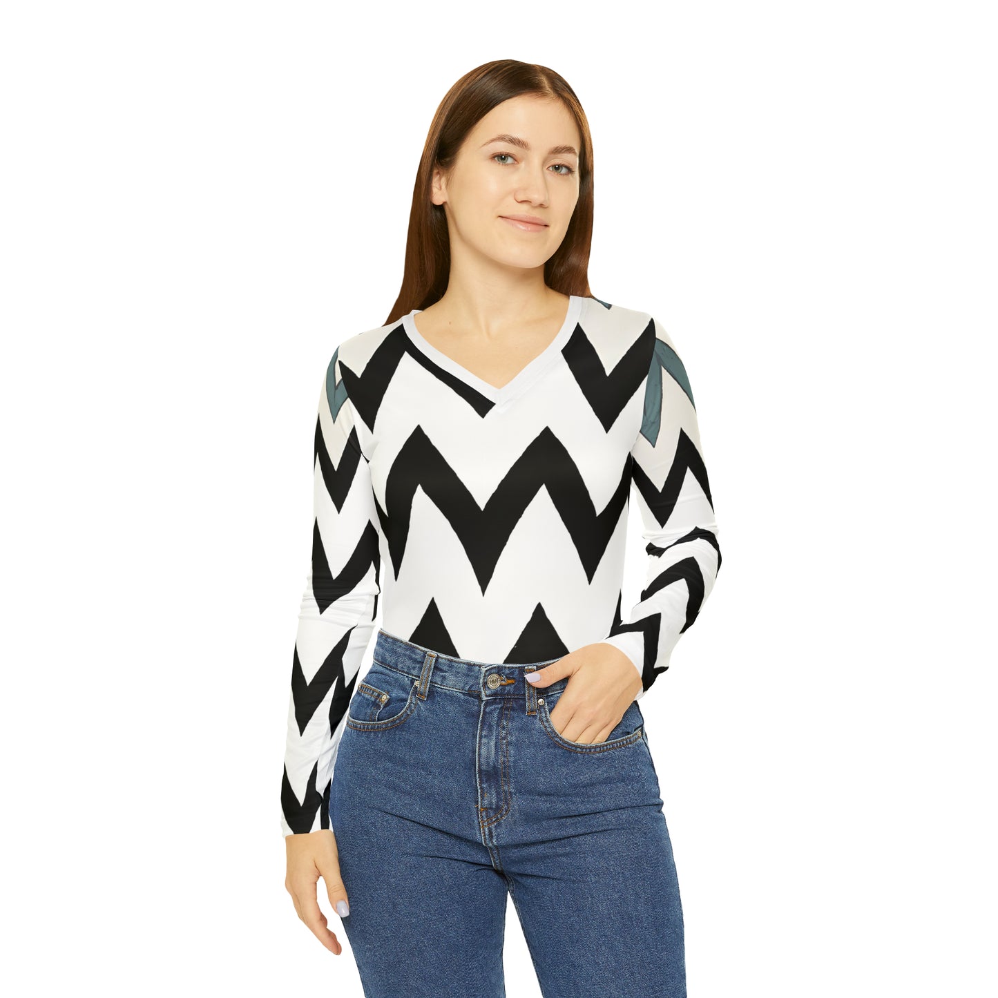 Standa Claudine - Women's Long-Sleeve V-neck Shirt