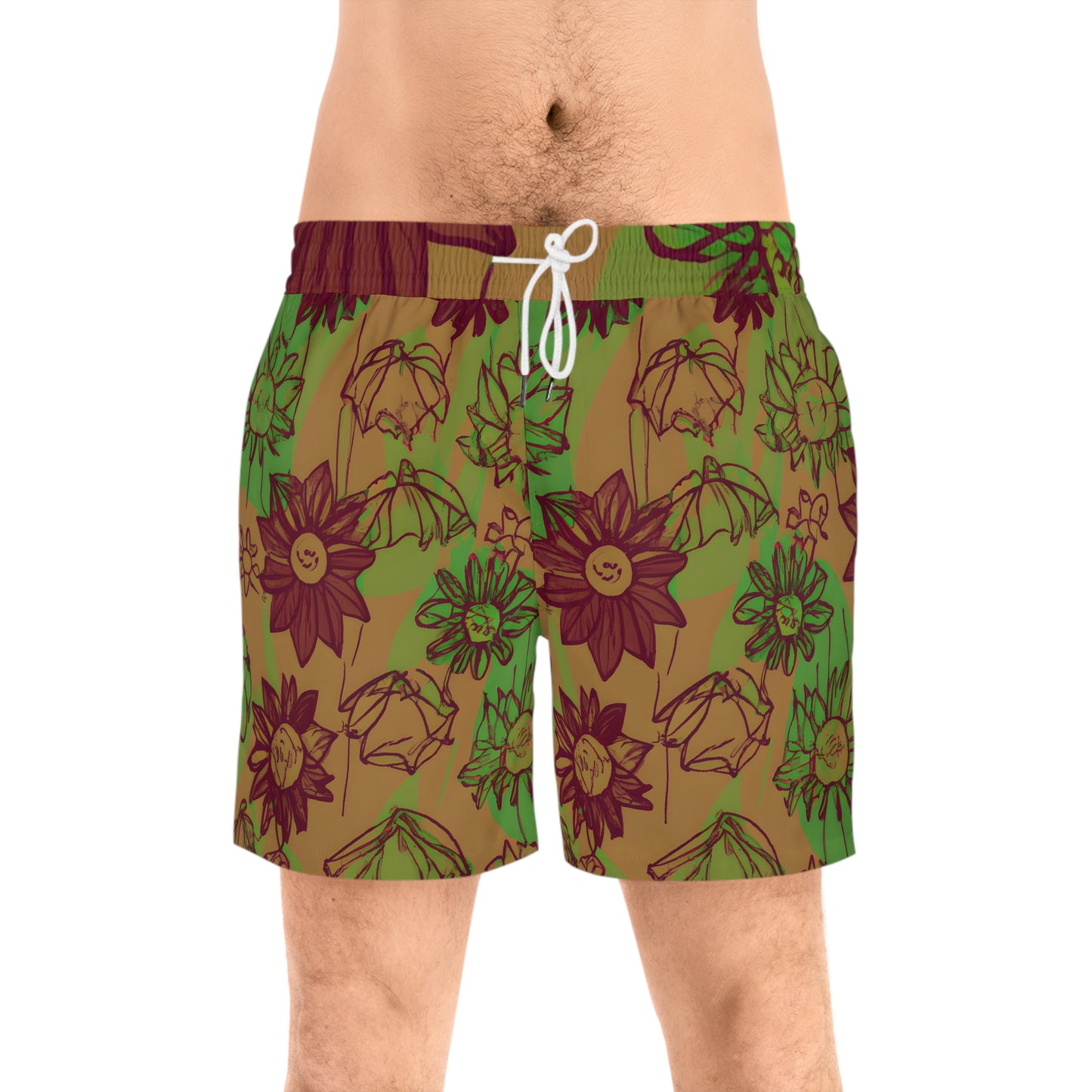 Planda Larry - Men's Mid-Length Swim Shorts
