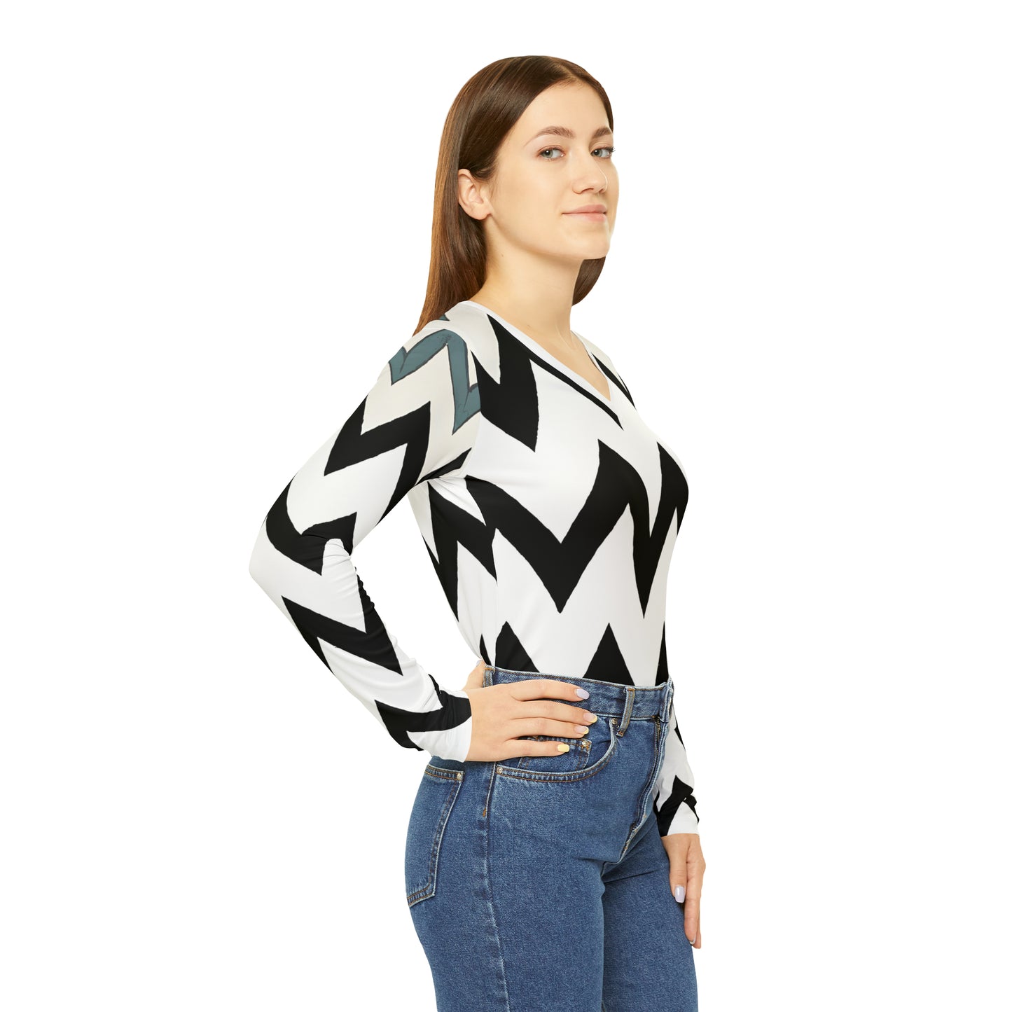 Standa Claudine - Women's Long-Sleeve V-neck Shirt