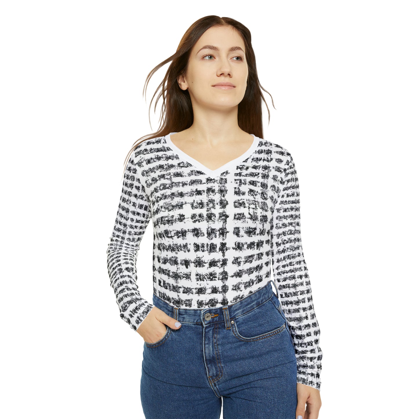 Cion Irene - Women's Long-Sleeve V-neck Shirt