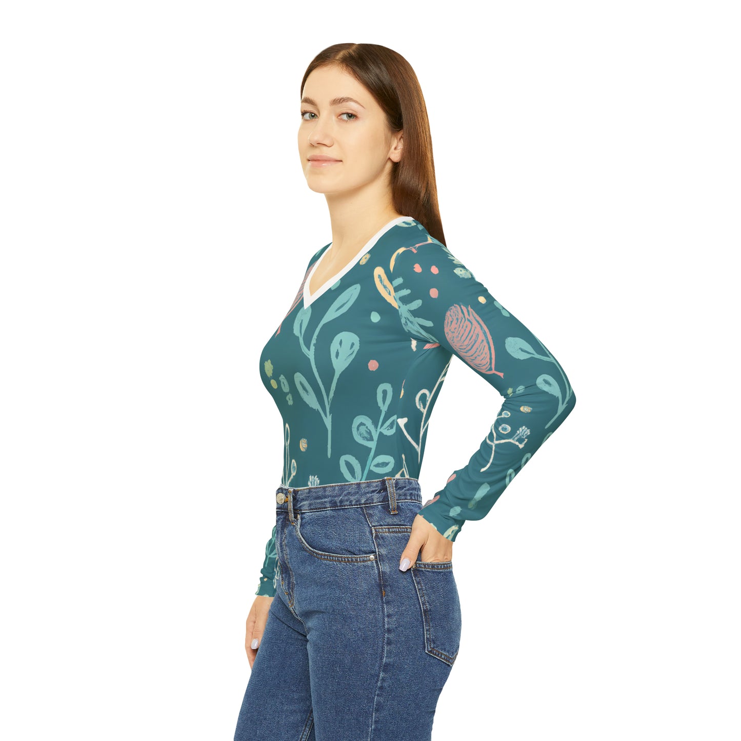 Planda Elsie - Women's Long-Sleeve V-neck Shirt