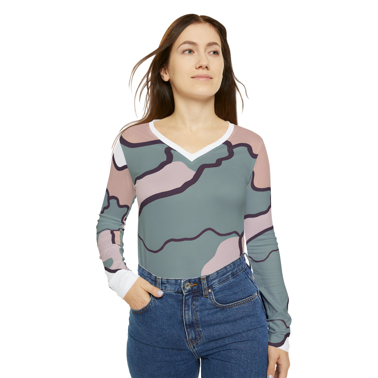 Mitri Charlotte - Women's Long-Sleeve V-neck Shirt