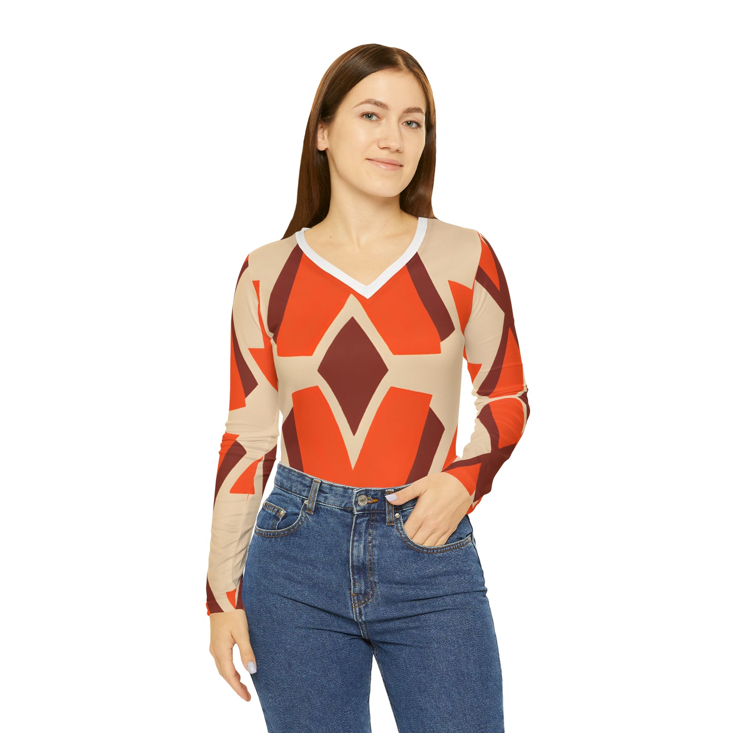 Nativa Rosalie - Women's Long-Sleeve V-neck Shirt