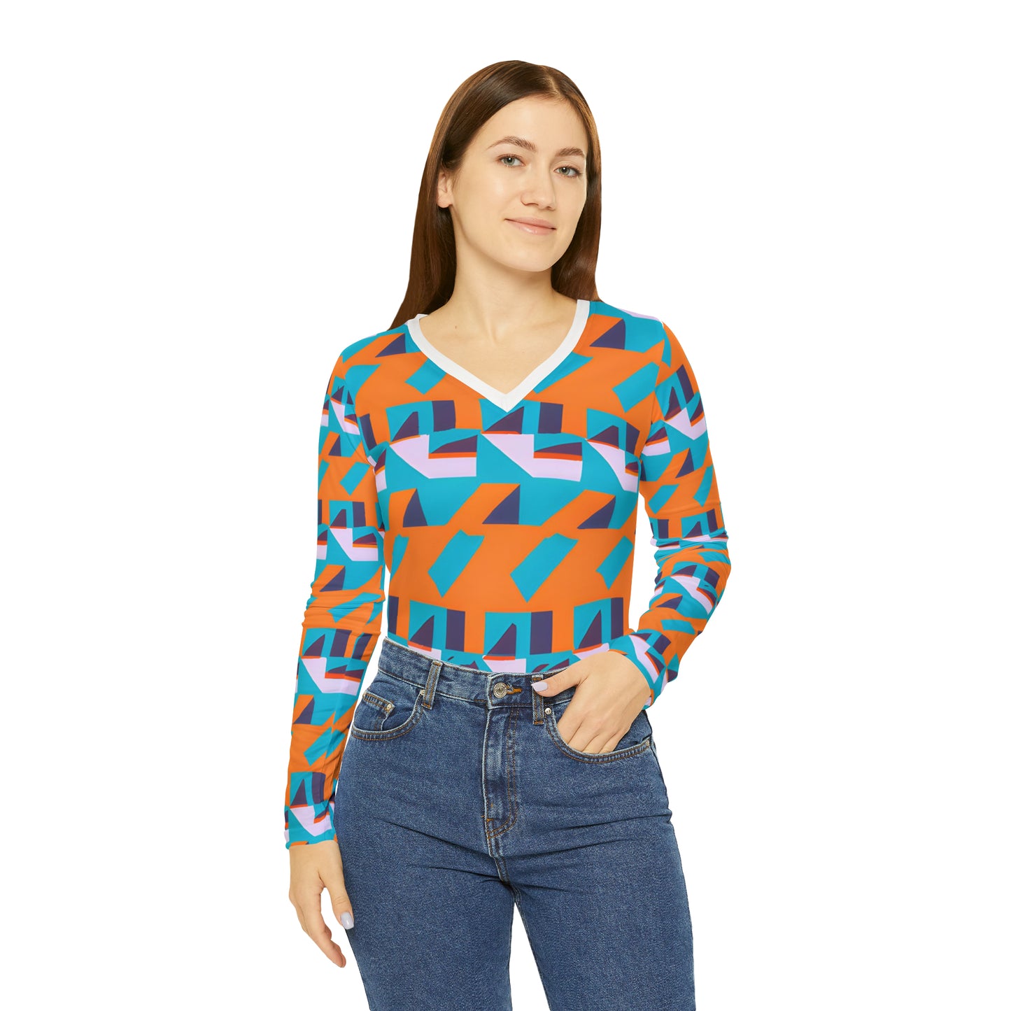 Metriqué Nellie - Women's Long-Sleeve V-neck Shirt