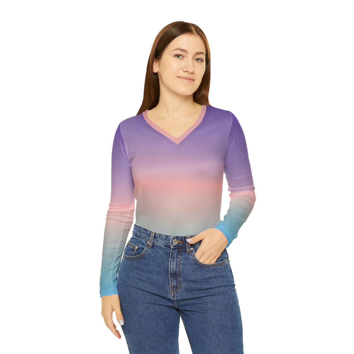 Grada Winifred - Women's Long Sleeve V-neck Shirt