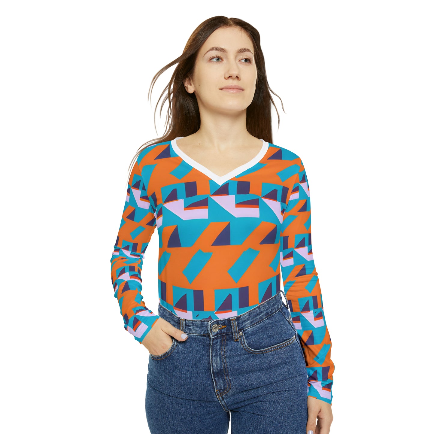 Metriqué Nellie - Women's Long-Sleeve V-neck Shirt