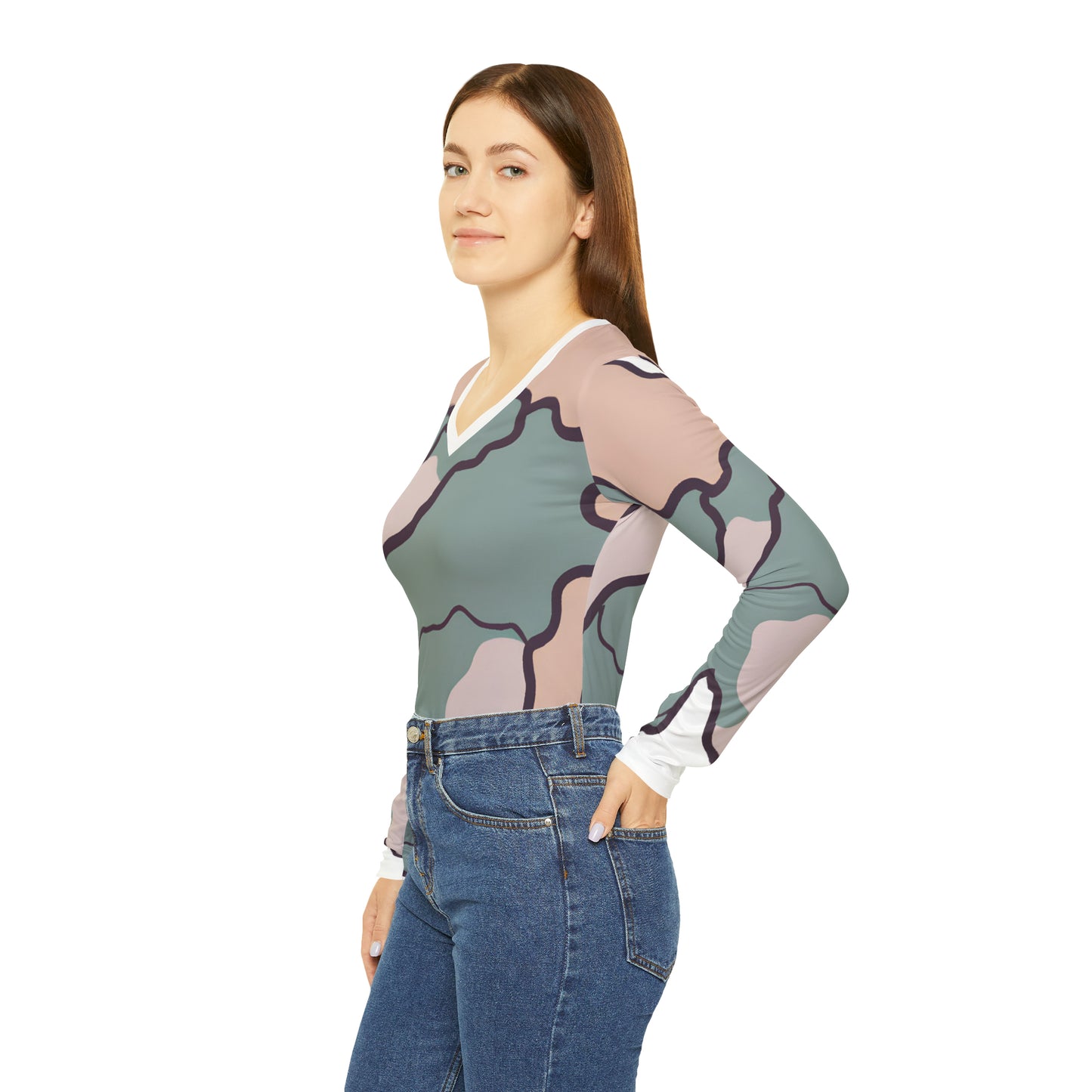 Mitri Charlotte - Women's Long-Sleeve V-neck Shirt