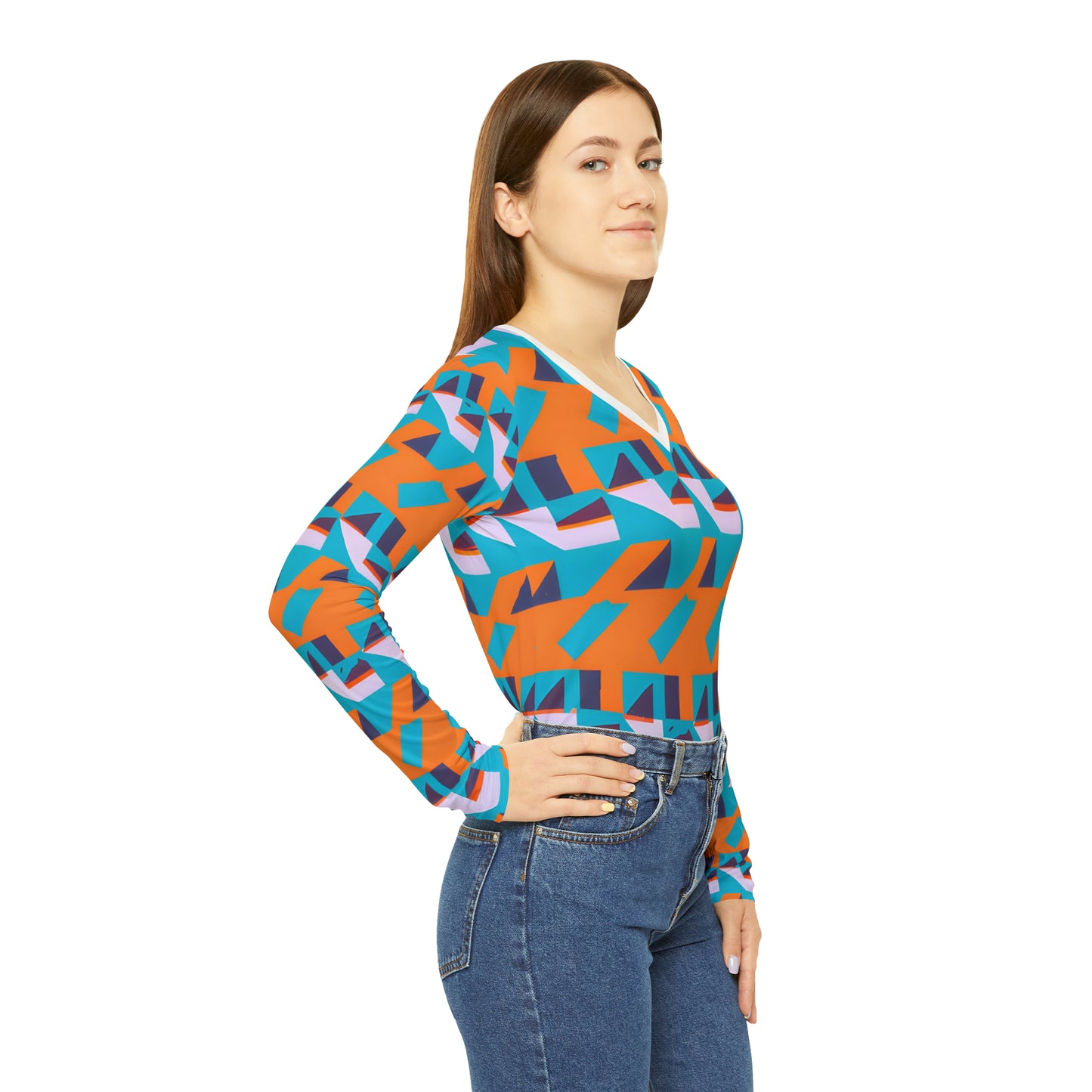 Metriqué Nellie - Women's Long-Sleeve V-neck Shirt