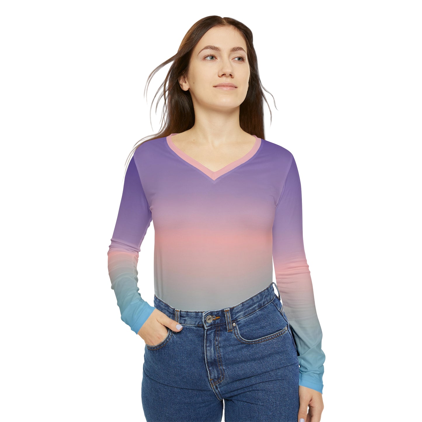 Grada Winifred - Women's Long Sleeve V-neck Shirt