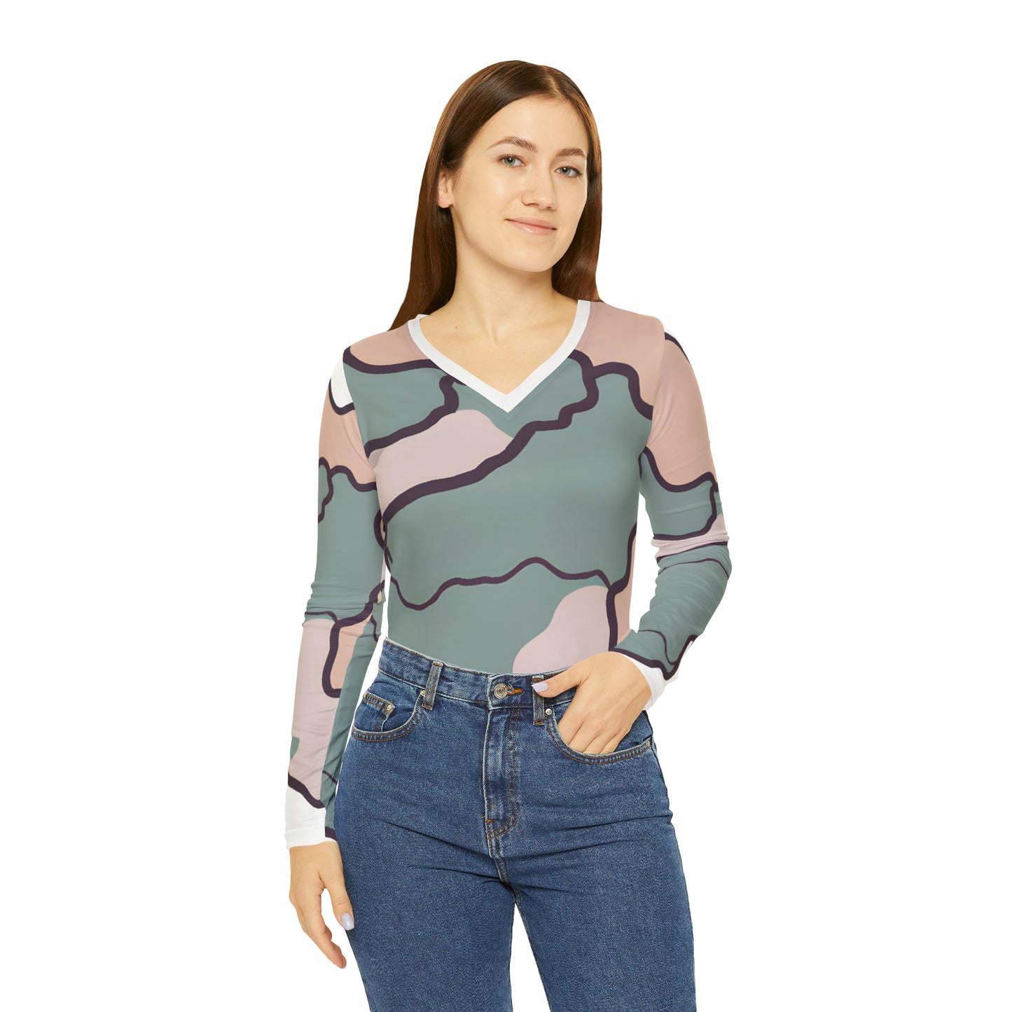 Mitri Charlotte - Women's Long-Sleeve V-neck Shirt