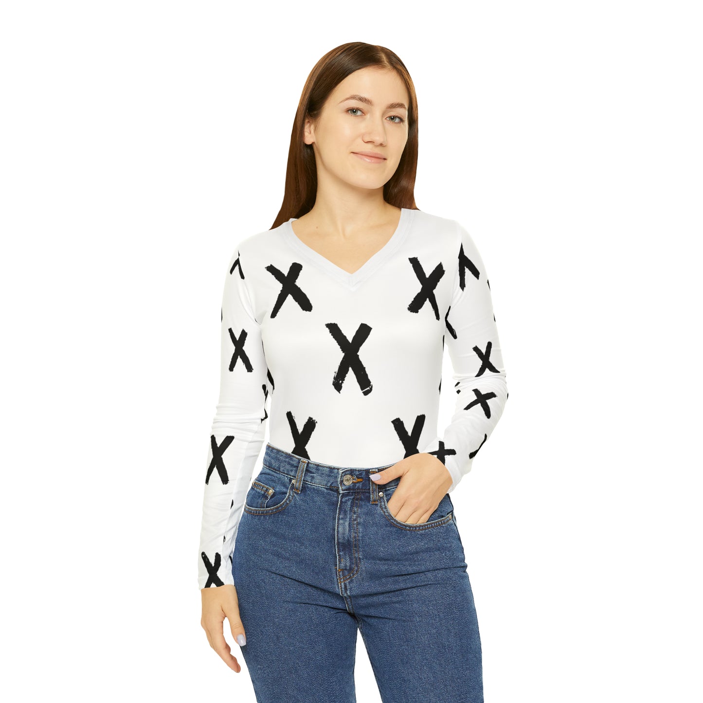 Cion EllaMay - Women's Long-Sleeve V-neck Shirt