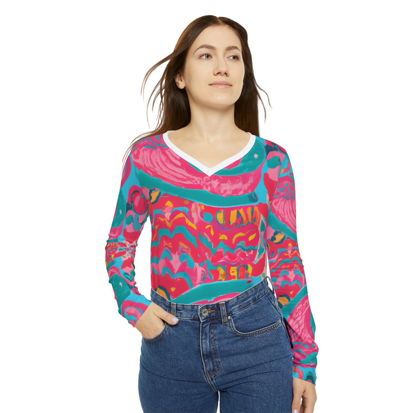 Gestura Fredericka - Women's Long-Sleeve V-neck Shirt