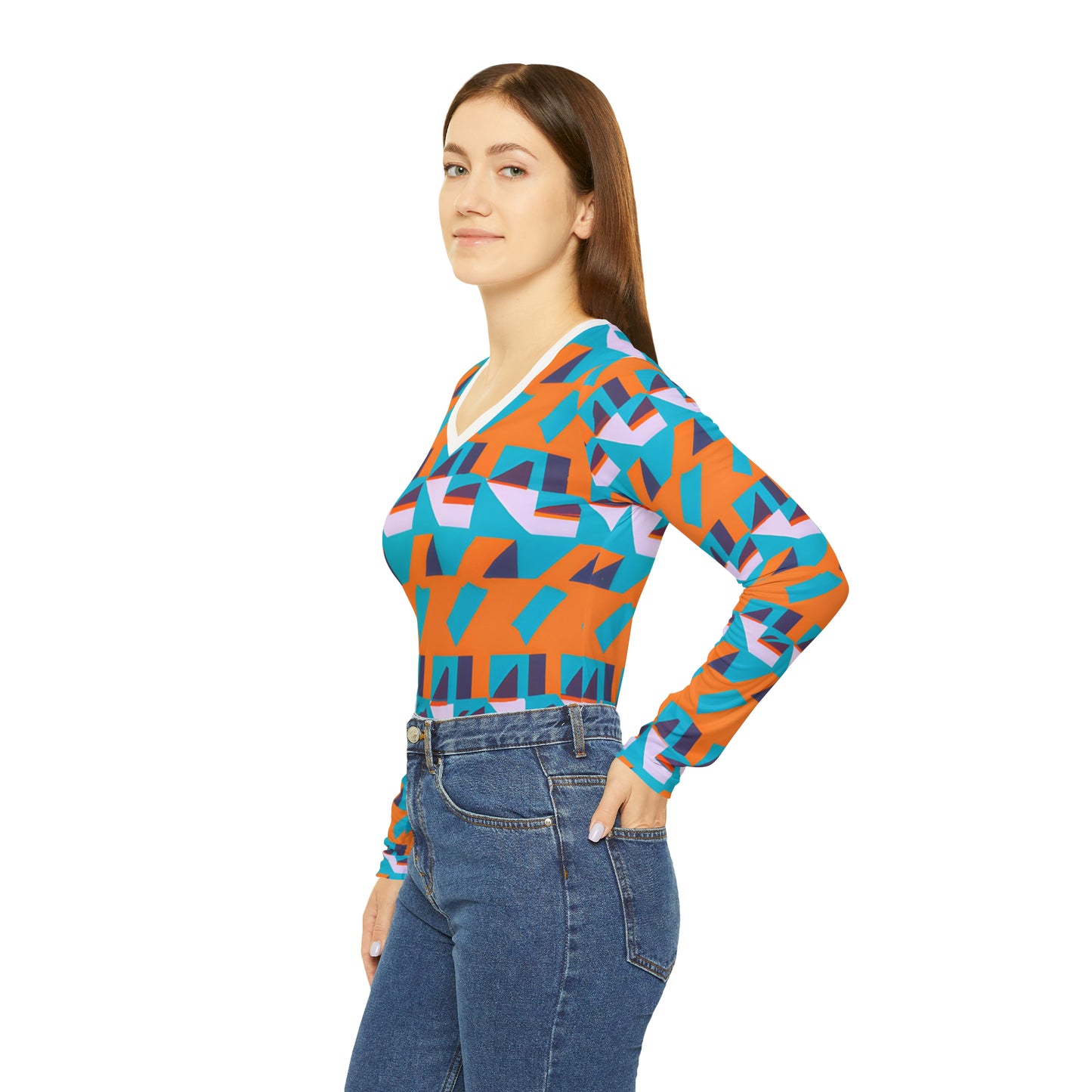 Metriqué Nellie - Women's Long-Sleeve V-neck Shirt