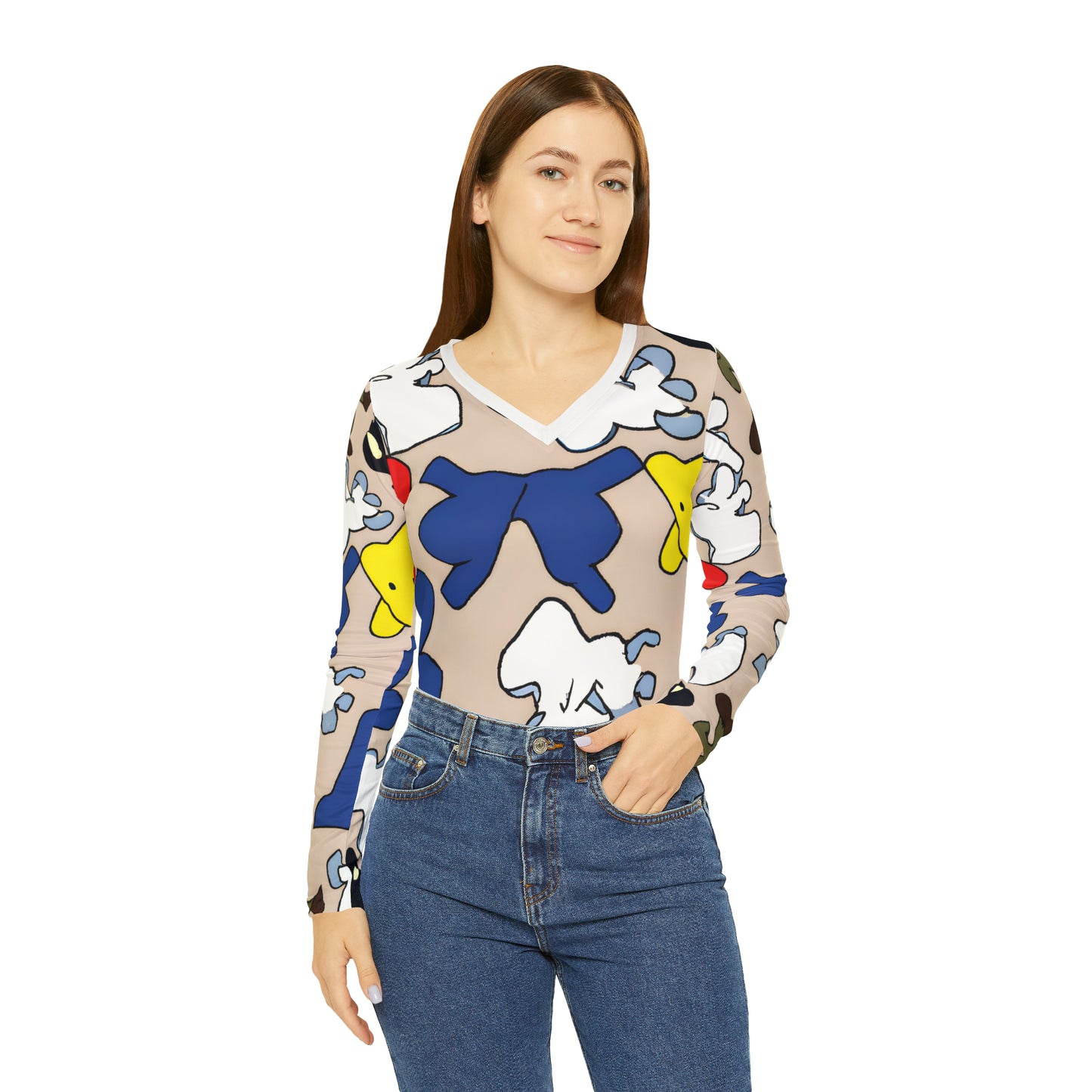 Munie Roscoe - Women's Long-Sleeve V-neck Shirt