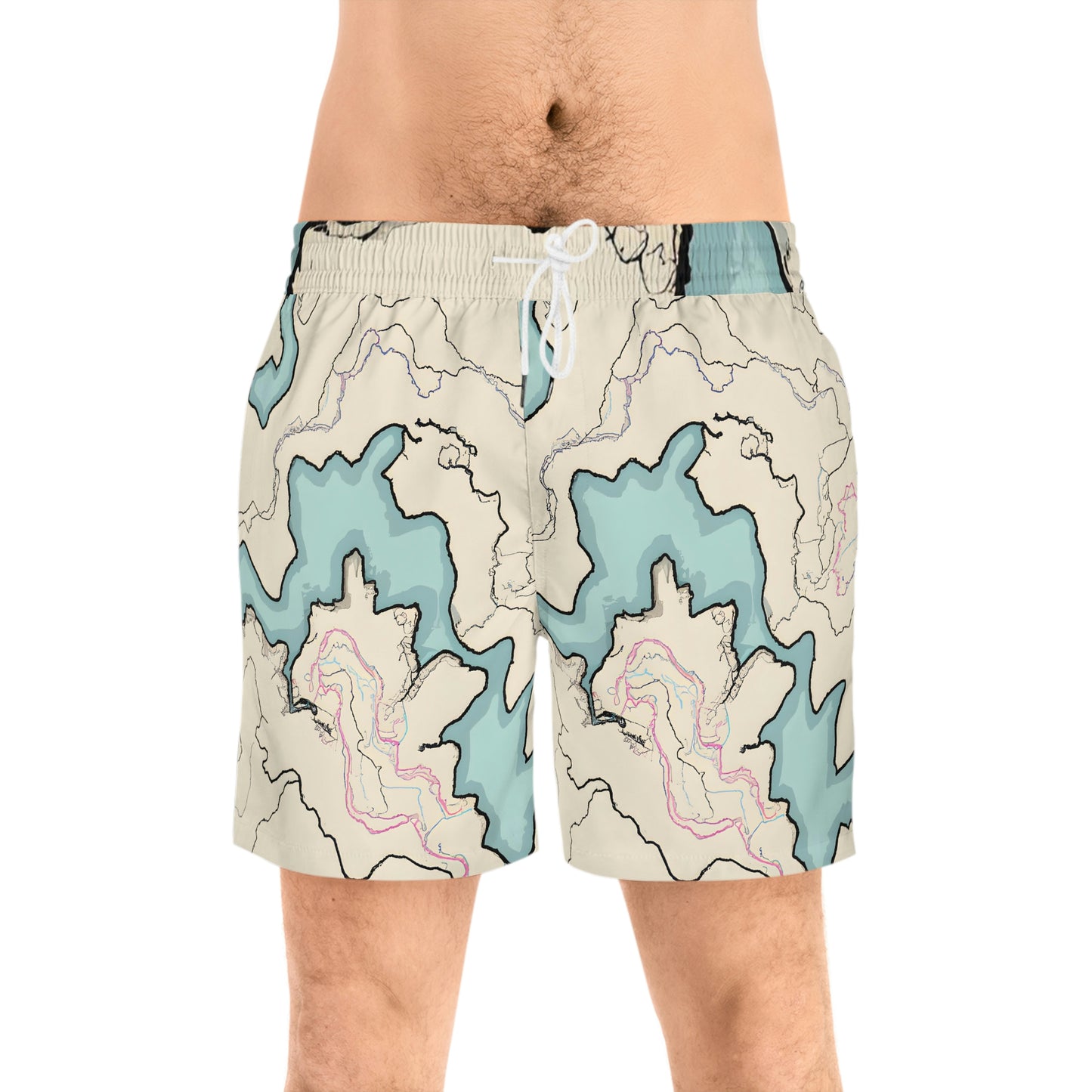 Mitri Lillyann - Men's Mid-Length Swim Shorts